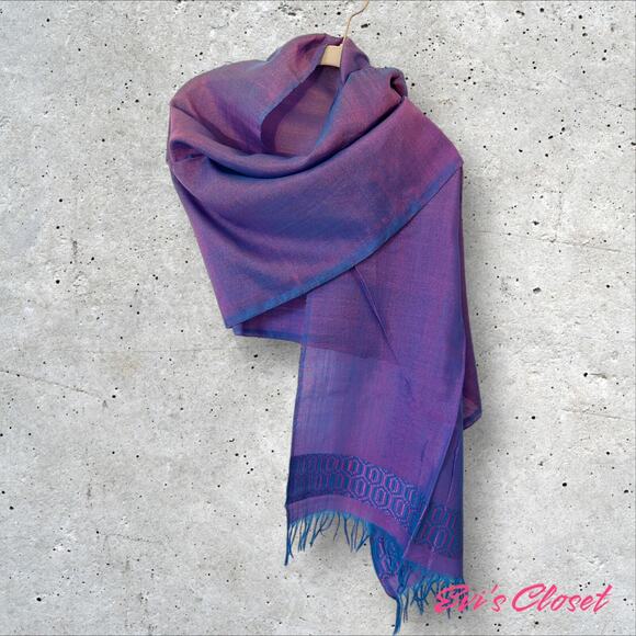 Ethiopian Vintage Hand Woven Shawl Pashmina Scarf TableRunner With Tassels - Picture 5 of 10